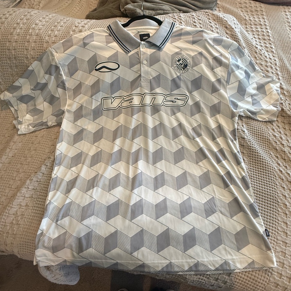Vans Gray Geometric Men's Golf Shirt